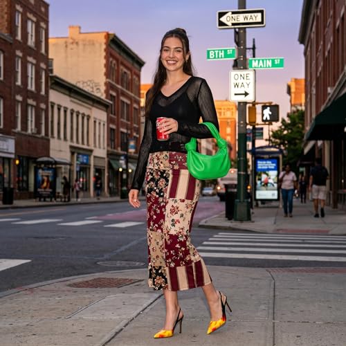 Image of YODEKS Women's Slingback Heels Pointy Toe Buckle Strap Pump Sandals Close Toe Stiletto High Heel Pumps Wedding Bridal Party Prom Shoes