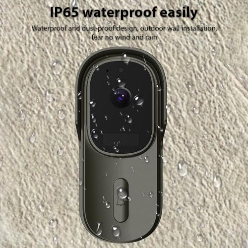 Daconovo Campainha de vídeo 1080P Câmera de campainha inteligente sem fio com Chime Tuya APP 2,4 GHz