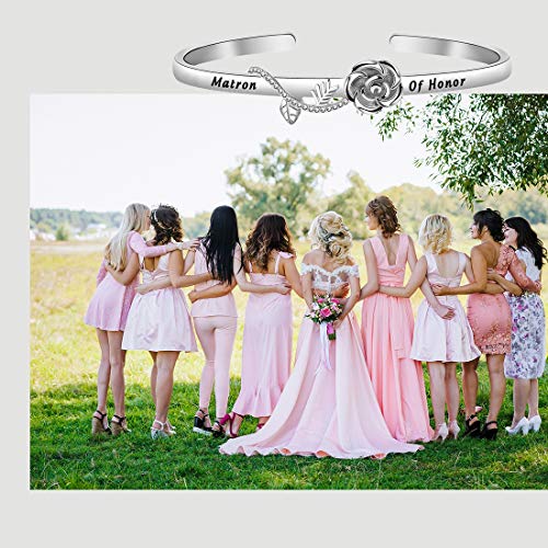 POTIY Matron of Honor Gift Bracelet Maid of Honor Bracelet Bridesmaid Jewelry Gift Matron of Honor Gift Jewelry Wedding Party Gift4