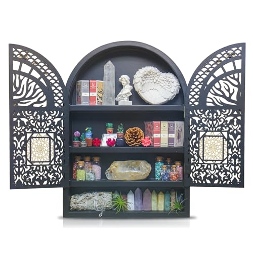 FNYDOX Crystal Display Shelf Trinket Shelf Witchy Gothic Wall Decor