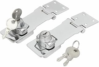 Tool parts 144mmx40mmx33mm Metal Screw Fixed Safety Guard Keyed Hasp Latches Locks 2pcs