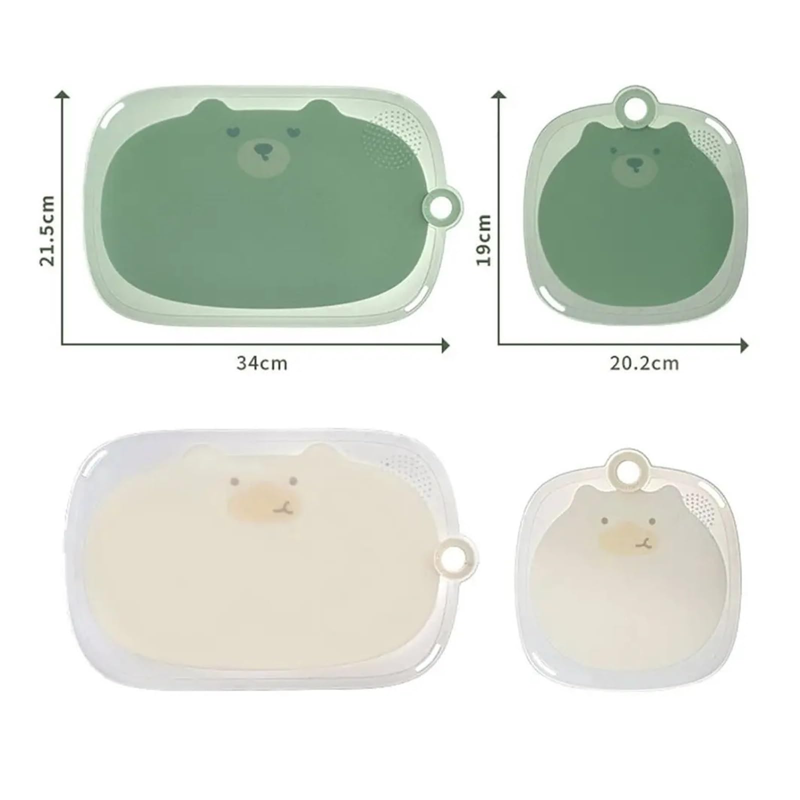Tabla De Silicona Tabla de cortar antideslizante de silicona antibacteriana for el hogar, tablero de plástico de cocina for frutas, verduras y carne, grado alimenticio(Green-L)
