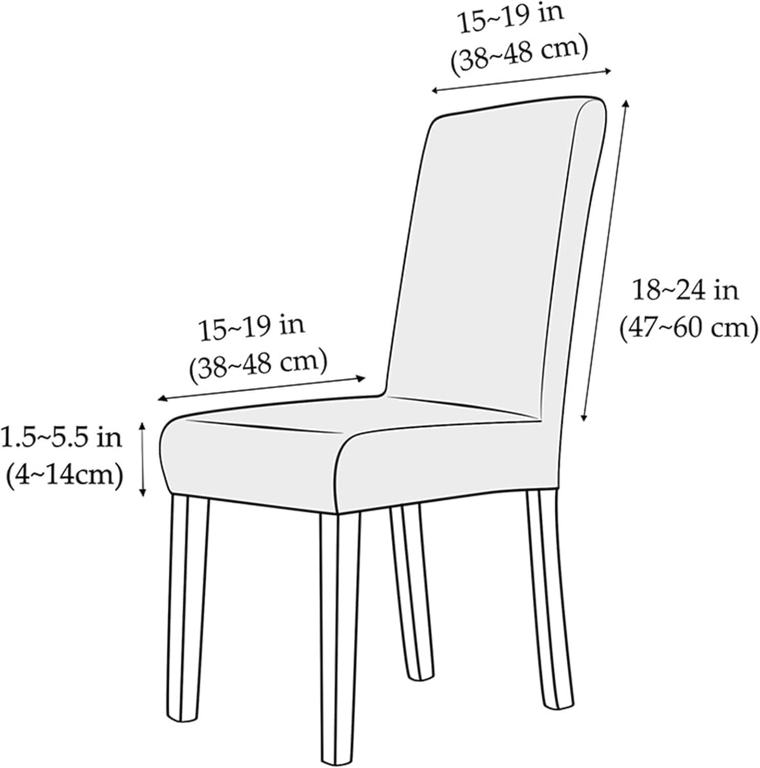 Housses De Chaise en Simili Cuir Élastique - Lot de 2/4/6 Protections Imperméables Et Anti-Taches pour Salle À Manger, Cuisine Et Hôtel - Design Moderne(Gray,6Set)