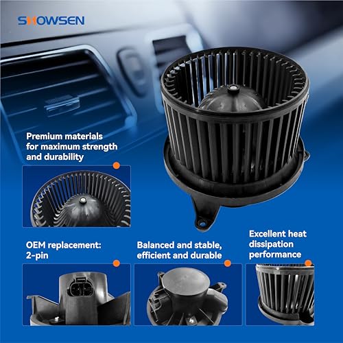 Image of PM9201 AC Heater Blower Motor with Fan for 03-06 Cadillac Escalade | Compatible with Chevy Avalanche 1500 2500,03-07 Silverado 1500 2500 3500,GMC Sierra 1500 2500 3500 OE# 88986838