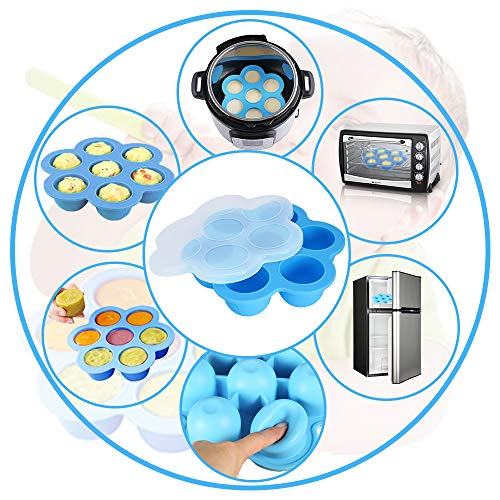 Instant Pot Accessories Set, 73 PCS Instant Pot Accessories Compatible with 5,6,8Qt - 60 Pcs Parchment Papers, 2 Steamer Baskets, Non-stick Springform Pan, Egg Rack, Egg Bites Mold, Kitchen Tong, Dish
