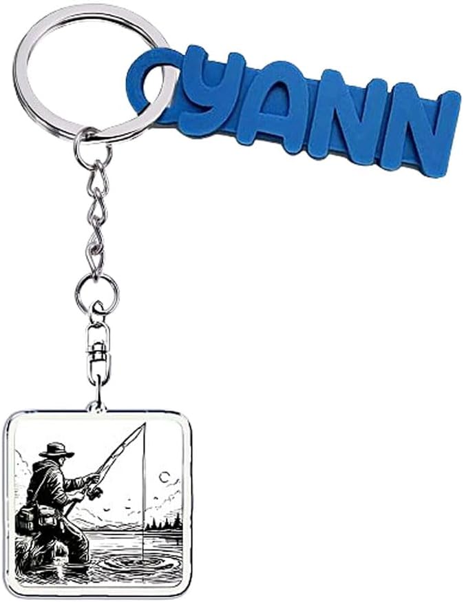 ABOOFAN 2 PCS Pêche Porte- Clés De Pêche Leurs De Pêche Chaînes Clés Pêche Pêche Pêcheur Pêcheur Pour Hommes Papa Père Mari Petit Ami Anniversaire D' Anniversaire