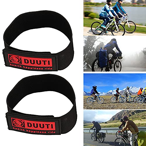 Syrisora DUUTI 2 peças elástico de bicicleta cinto de segurança faixas de perna de bicicleta equipam