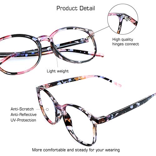 Image of VisionGlobal Blue Light Blocking Glasses, Lightweight Oval Frame, Computer Glasses for Gaming, Office, TV
