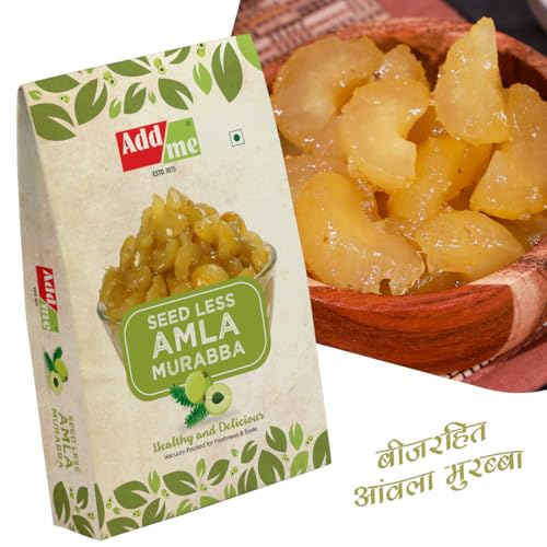 Image of Add me Seed Less Amla Murabba Awla 1kg without Sugar Syrup Vacuum Pack Sweet and Fresh 1 kg | Handmade Awla Muraba | Indian Gooseberry Natural Sweet Snacks | Immunit Booster