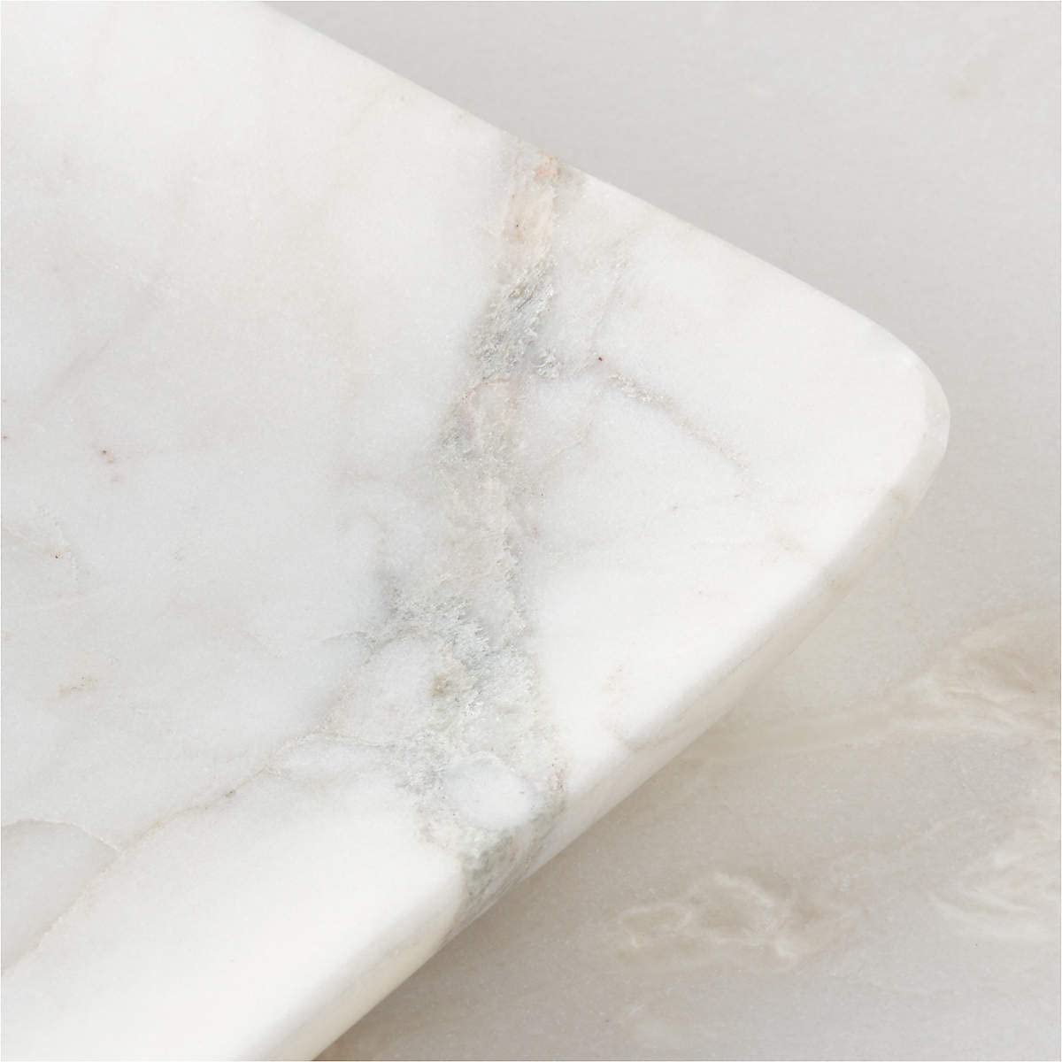 Marble Tray for Bathroom & Dining - Elegant White Serving Tray -3
