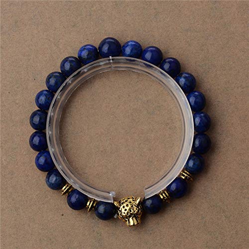 Bracelets de Couple en Lapis Lazuli Cadeau Idéal pour Étudiant Adepte de Mode Urbaine