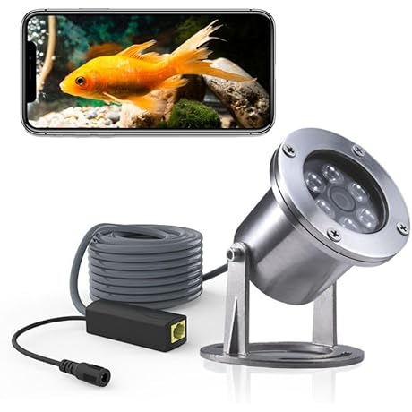 Underwater Camera for Aquarium! 304 Stainless Steel Wi-Fi IP Camera for Koi...