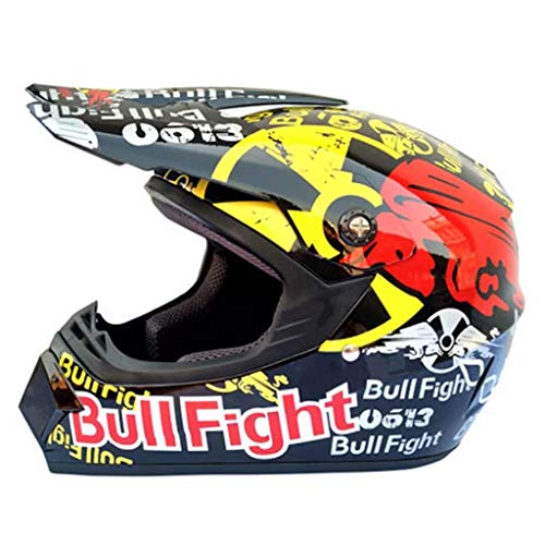 Fuera De La Carretera Casco De Motocross Casco De Carreras De Descenso En Bicicleta De Montaña Casco De Motocross Casco Adulto Quad Casco De La Motocicleta De La Cara Llena Anticolisión Casco Cruz / G