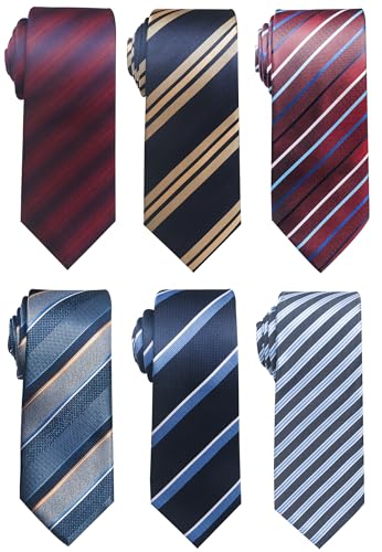 Image of Passabin Tie For Men Necktie Woven Jacquard Neck Ties Set 6 PCS