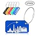Produktbild KOBWA Aluminium Gepäck Tags, 5 Stück Travel ID-Tags Kabel, Etiketten Gepäck, Koffer, Handtasche Einzigartiges Muster, Korrosionsschutz Multiple Color