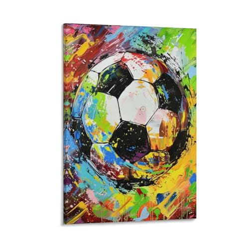 Affiche Décoration Salon et Chambre Motif de Football sur Toile