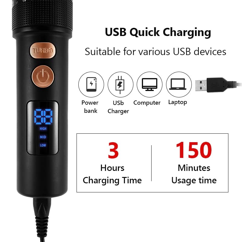 Miniatura 6 de Cortapelos para hombres, máquina de cortar pelo eléctrica recargable, cortador de pelo de titanio de cerámica, hoja de peluquería para hombres,