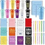 Glenmal 36 Pcs Administrative Professional Day Gifts Bulk 16oz Inspirational Plastic Cups Thank You Notebook Mini Pen Administrative Assistant Gifts for Secretary Receptionist Staff Coworker