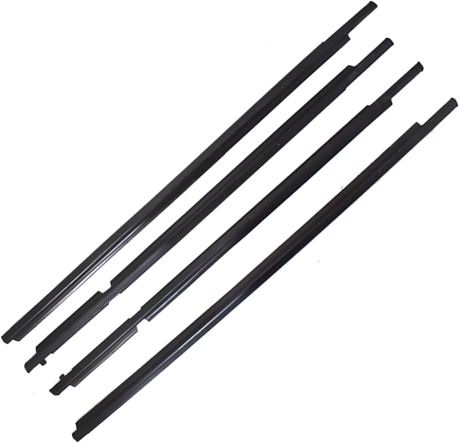 WFLNHB 4PCS Weatherstrip Window Sealing Strip Moulding Trim Outer Door Seal Belt 75722-60080 Replacement for Toyota Land Cruiser Prado 120 Series/Lexus GX470 2003-2009