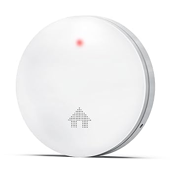 Ecoey Smoke Detector Alarm, 10 Year Fire Alarms Smoke Detectors with Self-Test and Ambient Light Detection, Ultra-Thin Fire Alarm with Big Test Button and Night Mode for Home, FJ146, 1 Pack