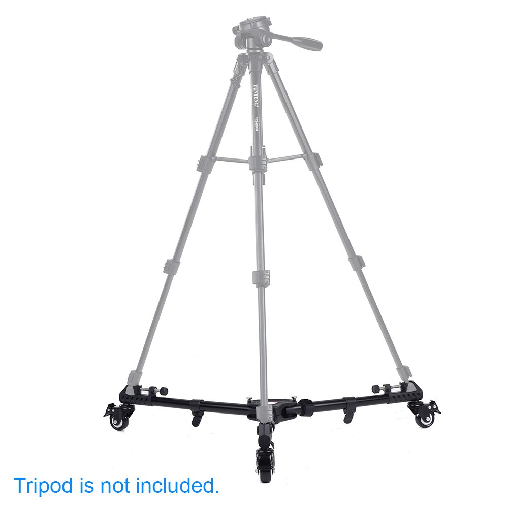 Photography Professional - Treppiede universale pieghevole con ruote in gomma e supporti regolabili per fotocamere Canon, Nikon, Sony, DSLR, videocamere, video illuminazione, portata massima 20kg