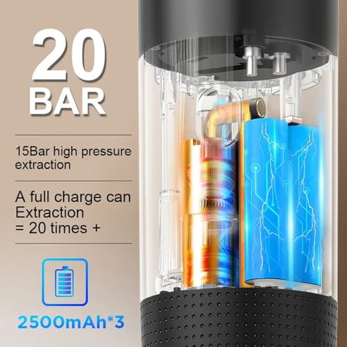 Cafetera portátil eléctrica recargable 150 ml miniatura 5