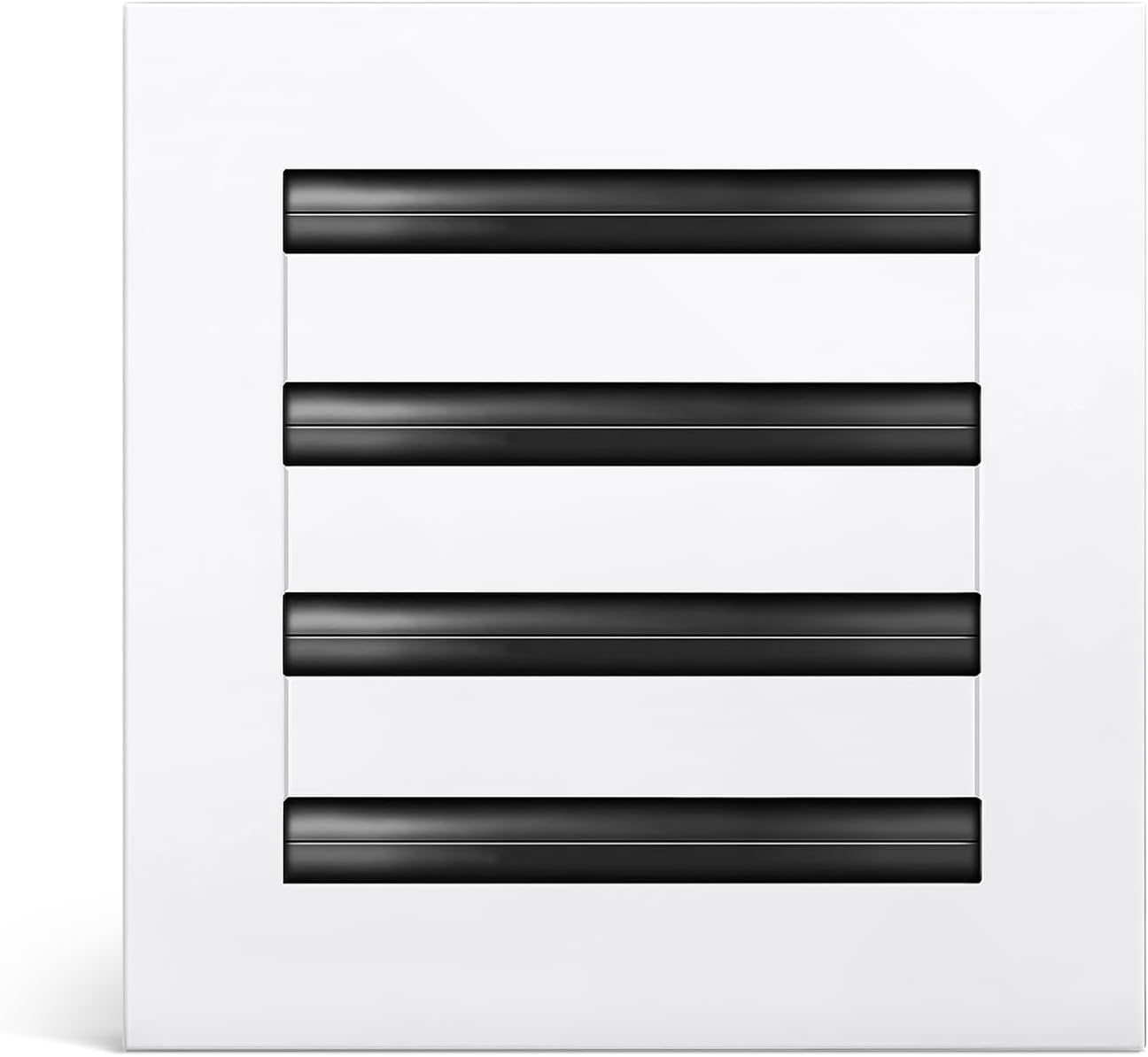Modern AC Vent Cover 8x8 (Duct Opening Cutout) - White Sleek Decorative Air Vent - Standard Linear Slot Diffuser - All Aluminum Register Grille for Ceiling, Walls & Floors