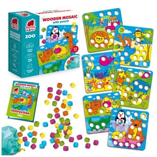 Gra Edukacyjna Drewniana Mozaika - Zoo Polska Gra Planszowa Polish Board Game Po Polsku
