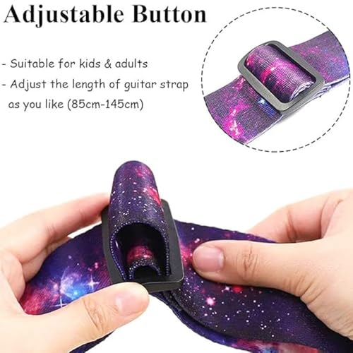 Sangle de guitare réglable acoustique électrique basse Wolfride souple - 3