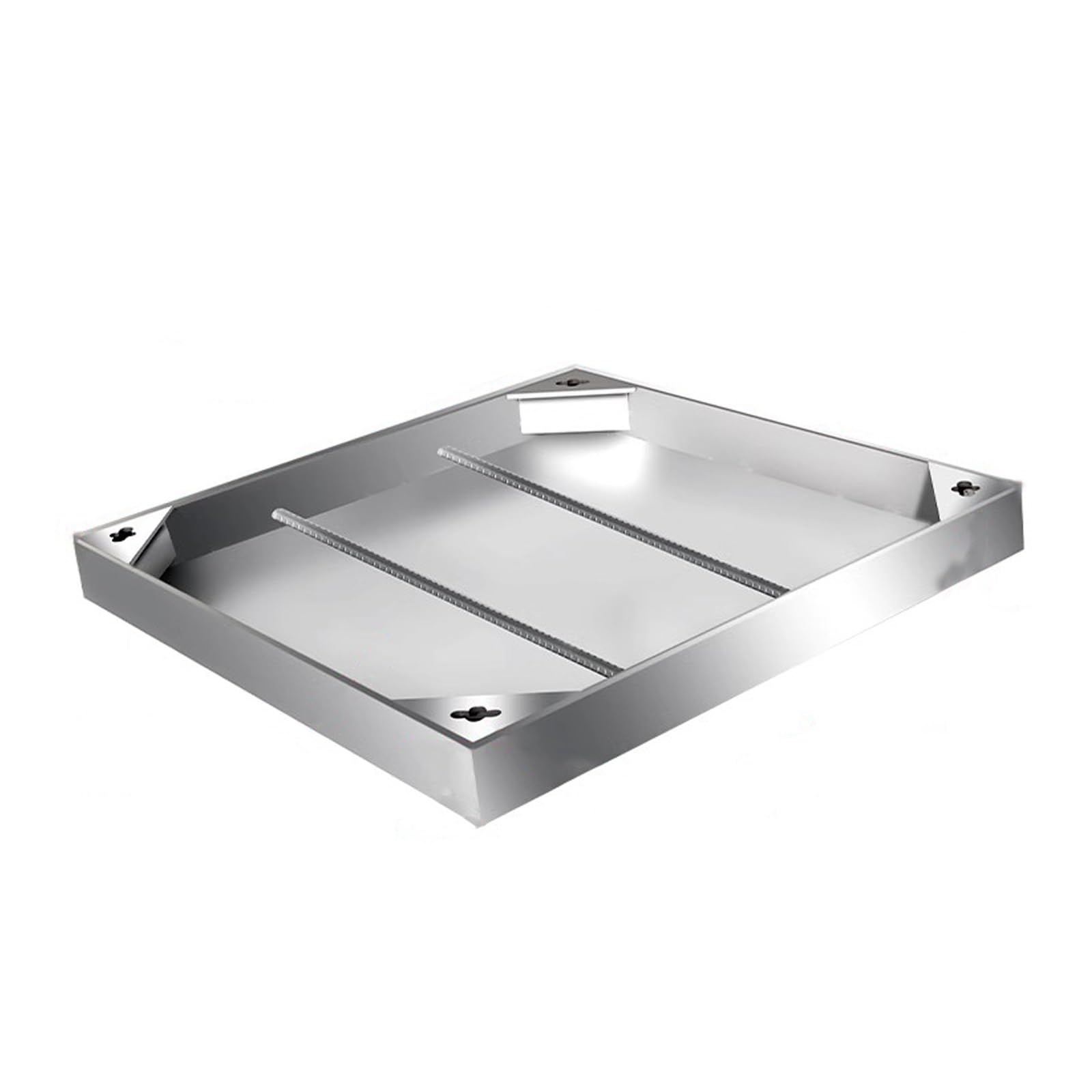 Couvercle de regard acier inoxydable encastrable 50x50 cm pour fosse septique
