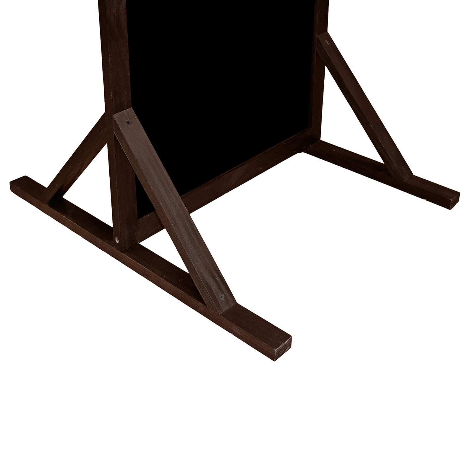 Doppelseitiger Kundenstopper 190 x 74 cm, wasserdicht, mit ABS-Kreidetafel, braune Holzkonstruktion, 16 Motive für Eisdiele, Café, Pizzeria und Gastronomie (9. Pizza Margherita)