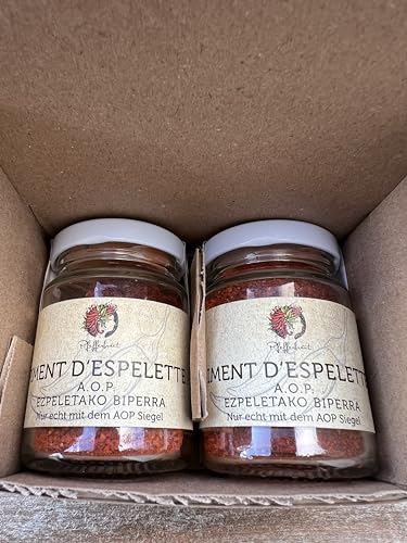 2er Box Piment d´Espelette AOP 2x 40g Glas - NEU - original - Chilipulver - fruchtig intensiv