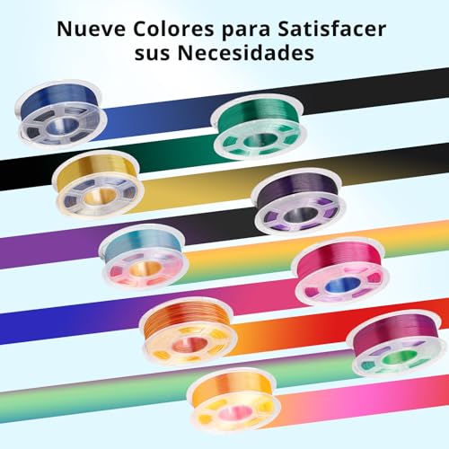 Filamento PLA Seda Triple Color 1.75mm 1KG 3D. - Fernando Cortés