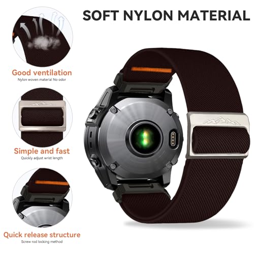Correa deportiva de nylon 26mm compatible Garmin Fenix miniatura 4