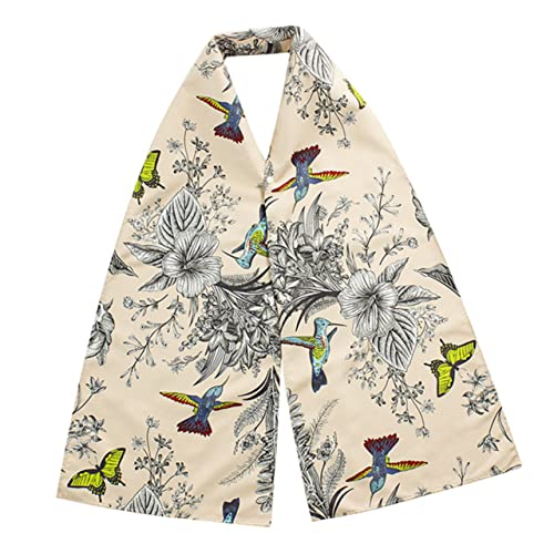 NOLITOY Essschal Lätzchen Für Erwachsene Aus Weichem Polyester Waschbar Kleidungsschutz Beim Essen Mit Floralem Druckdesign Für Senioren Und Damen