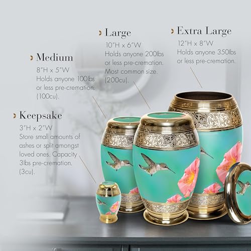 Image of Hummingbird Cremation Urns for Human Ashes Adult Female Hummingbird Urns