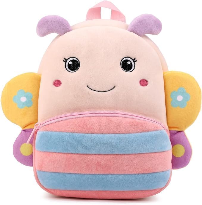 Image of MELVIS Cute Kids Backpack Toddler Bag | Plush Cartoon Mini Travel Bag for Baby Girl & Boy (1-5 Years) | Small Preschool Nursery Bag