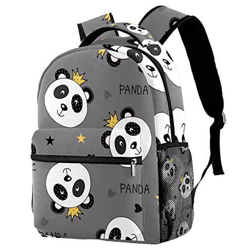 Sac à dos voyage Panda gris le cadeau idéal pour filles et garçons avec porte-gourde