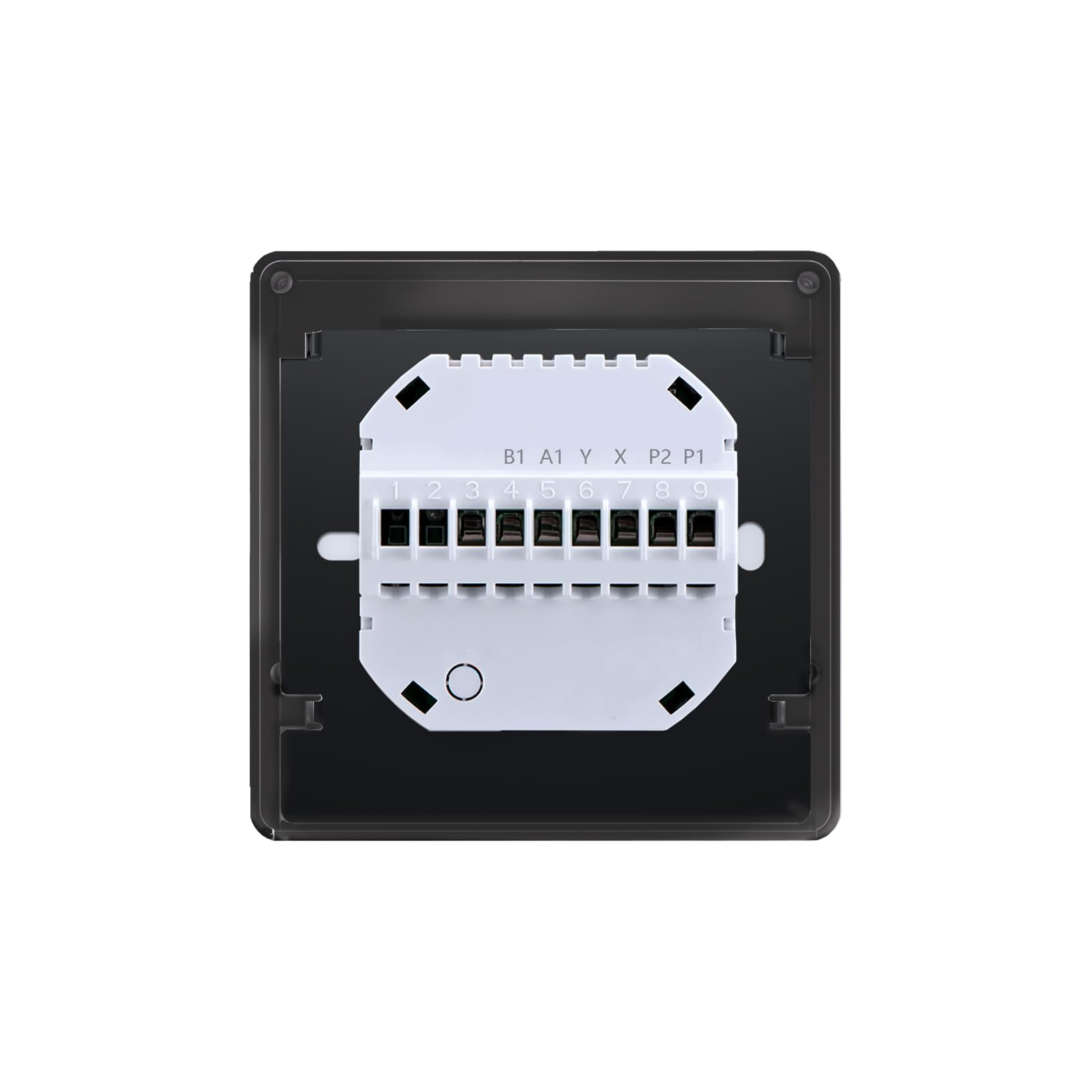 Qcwwy Termostato Digitale AC, Regolatore di Temperatura con Schermo Touch da 4 Pollici for Aria Condizionata Centralizzata (BLACK)