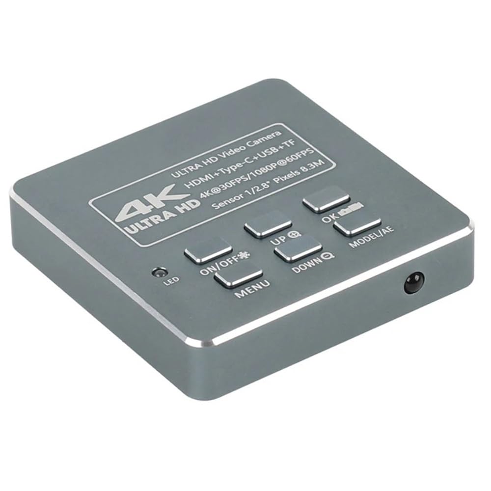 Mikroskopbeobachtung 8,3 MP 4K 1080P 60FPS HDMI USB-C Digitale Videomikroskopkamera 1X-130X C-Mount-Objektiv for die Reparatur von Telefon-PCBs