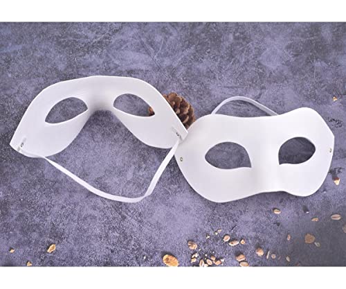 Rusvno 20 Pieces Paper Mache Art Masks Diy Blank Masks Paintable Paper Mask White Masquerade Masks #TOP2