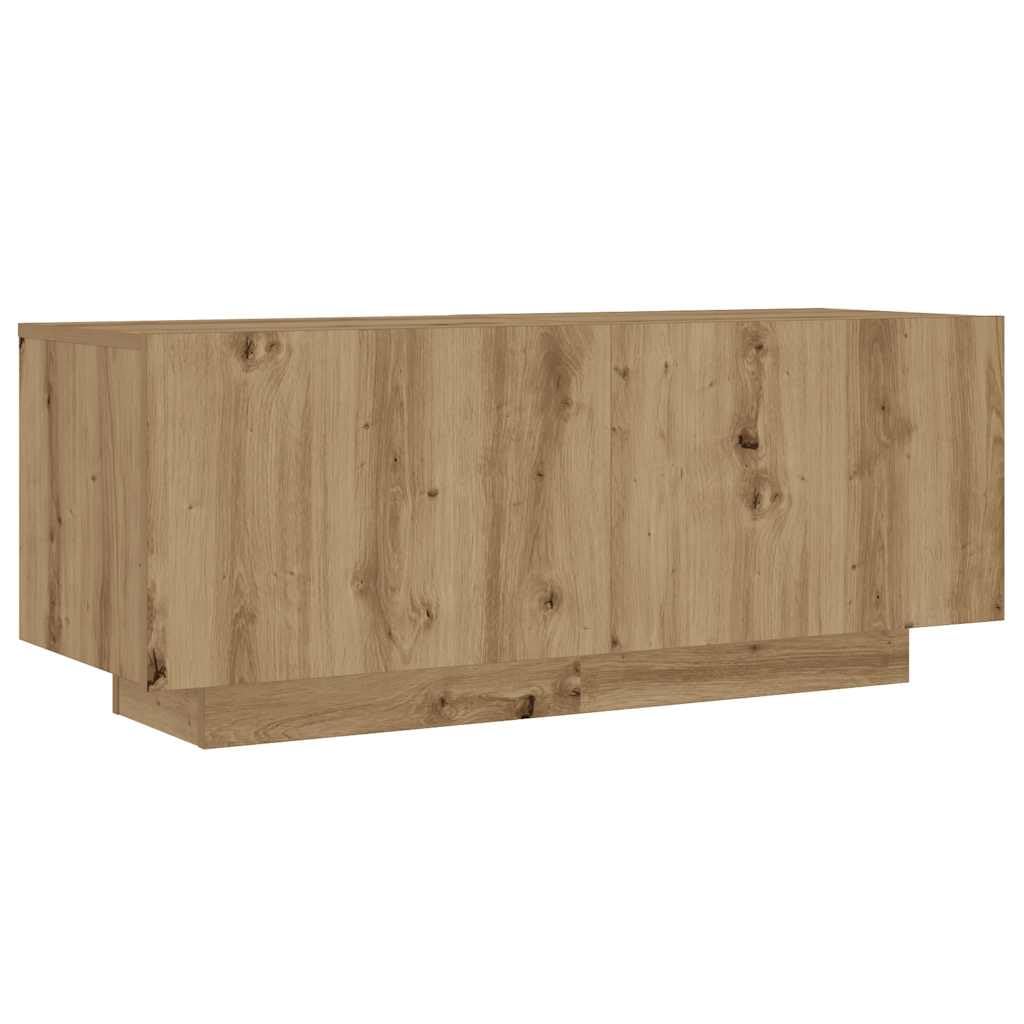 Moderner TV-Schrank mit RGB-LED-Lichtern, Sideboard für Wohnzimmer, aus Eichenholz, robuste Spanplatte, großer Multimedia-Schrank, Beleuchtung