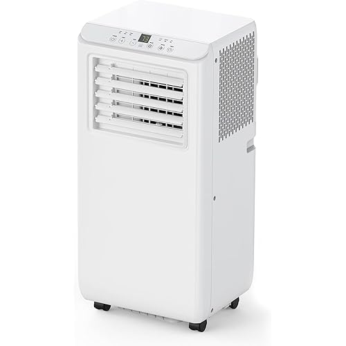 Portable Air Conditioner 8000Btus, Air Conditioners 3-in-1 Cools up to 350 Sq. Ft, Indoor Standing AC Unit w/Dehumidifier with Remote Control 61℉-90℉, LED Display/Window Kit for Home Office Dorms