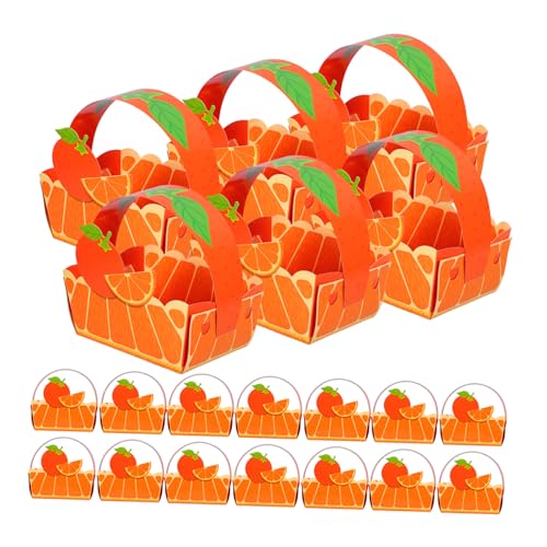 TOVINANNA 20pcs Fruit Themed Paper Snack Boxes with Handle Containers for Summer Parties Birthdays and Treats Quick Assembly Popcorn Box for Events