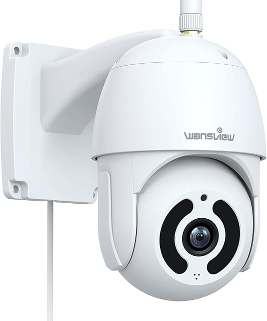 wansview Security Camera Outdoor, 1080P Pan-Tilt Surveillance Waterproof WiFi Camera, Night Vision, 2-Way Audio, App Notification, SD Card Storage & Cloud Storage and Works with Alexa W9