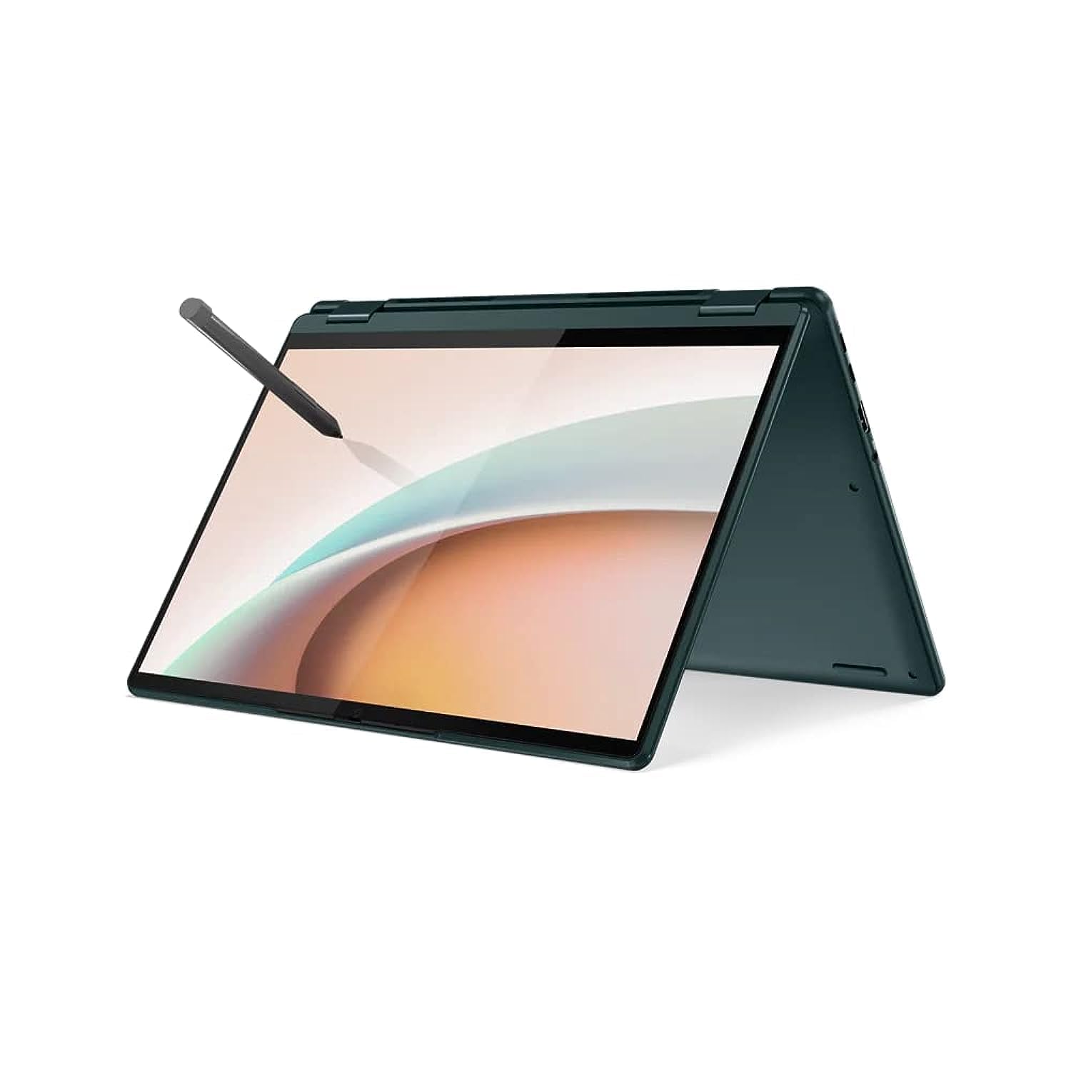 LenovoYoga 6 with Pen, 13.3" WUXGA (1920x1200) Touch display, AMD Ryzen 5 5500U, 8GB RAM, 512GB SSD, Radeon Graphics, Win 11, Backlit Eng-Arabic, 2Yrs Premium Care, Dark Teal - [82UD006VAX]