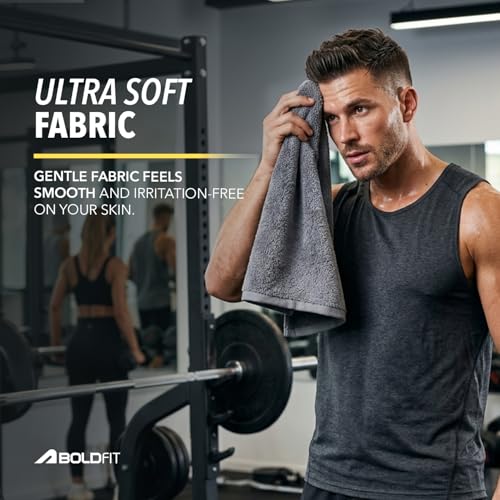 Image of Boldfit Microfiber Gym Towel for Men & Women Ultra Soft for Face Thin Quick Drying Lightweight Towel for Gym, Spa, Swimming, Sweat Absorbent for Men & Women Ultra Super Soft Lightweight Quick Drying