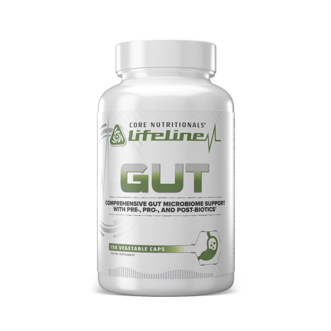 Core Nutritionals Lifeline Gut Supplement, Probiotic Support, 150 Veg Caps