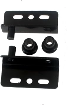 Black Pivot Hinges with Bushing Top and Bottom 2 Sets