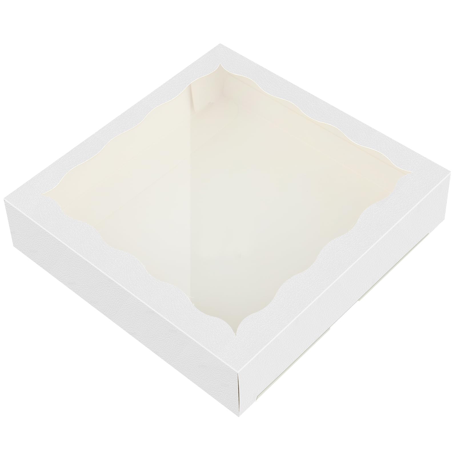 HONGFAPK 30-Pack 8x8x2 Inch Bakery Boxes With Window - Cookie, Donut, Cake Treat Boxes
